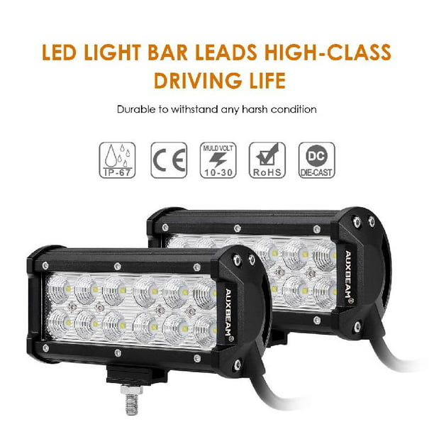 36W LED Work Light Bar Beam Spot Offroad Driving Fog Lamps SUV ATV 4WD 4" IDEM